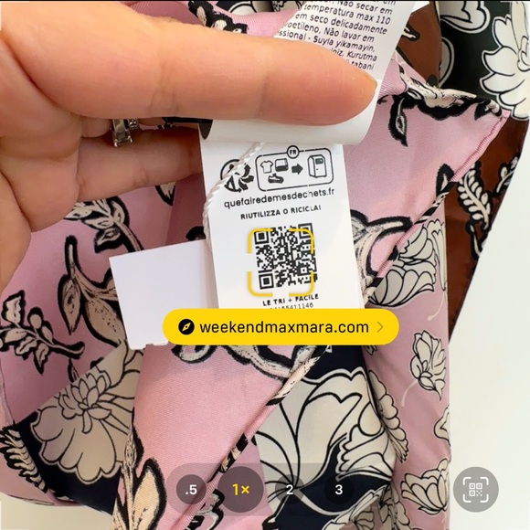 NWOT Max Mara Weekend Label-cut Printed Silk Twin Scarf Sz:90*90cm Spring/Summer - Picture 16 of 16